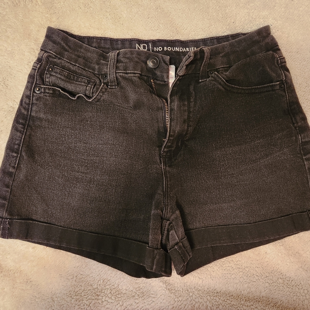 Women's Black Denim Shorts
